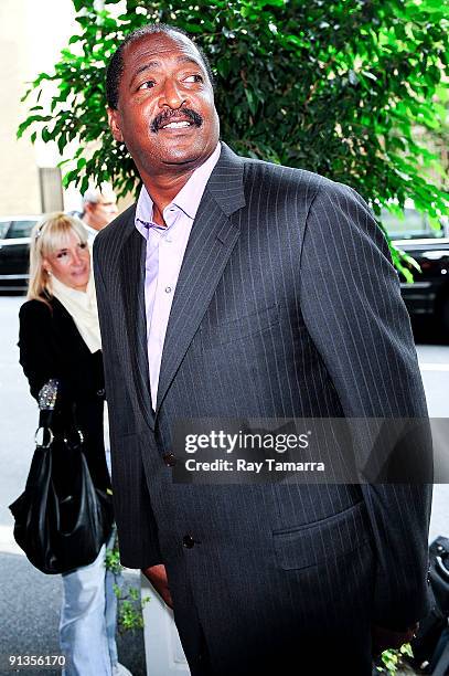 Artist manager Matthew Knowles enters the Pierre Hotel on October 02, 2009 in New York City.