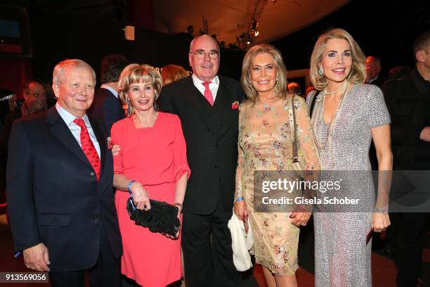 Wolfgang Porsche and his partner Claudia Huebner, Wolfgang Seybold, Princess Gabriele zu Leiningen and her mother Renate Thyssen-Henne during Michael...