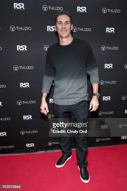 Matt Stover arrives at the Thuzio & Rosenhaus Party during Super Bowl weekend at The Exchange & Alibi Lounge on February 2, 2018 in Minneapolis,...