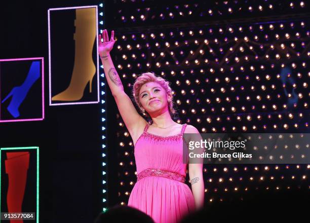 Singer Kirstin Maldonado of Pentatonix makes her broadway debut in the musical "Kinky Boots" on Broadway at The Al Hirschfeld Theatre on February 2,...
