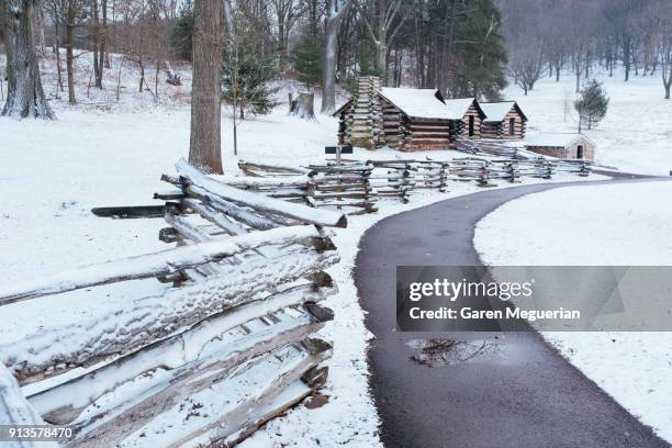 winter in valley forge - valley forge stockfoto's en -beelden