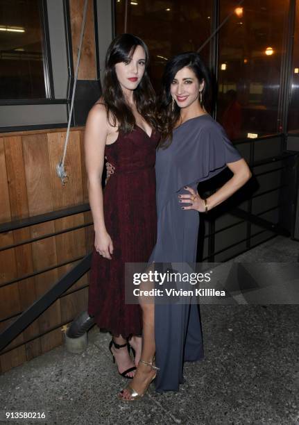 Arielle Carver-O'Neill and Dana DeLorenzo attend SCAD aTVfest x EW Party on February 2, 2018 in Atlanta, Georgia.