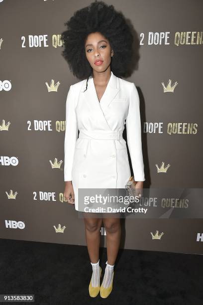 Jessica Williams attends HBO's "2 Dope Queens" Los Angeles Slumber Party Premiere at NeueHouse Hollywood on February 2, 2018 in Los Angeles,...