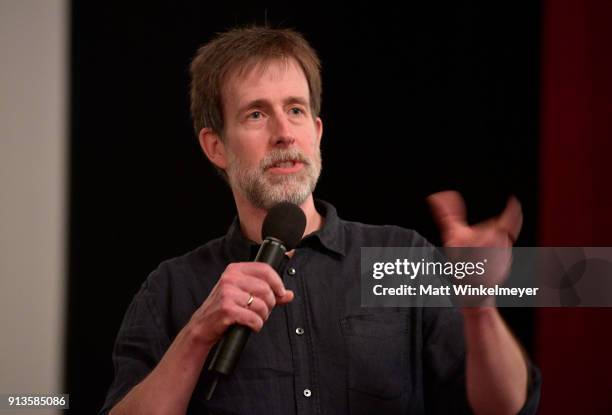 Filmmaker David Christensen speaks at a screening of 'Metamorphosis' during The 33rd Santa Barbara International Film Festival at the LoberoTheatre...