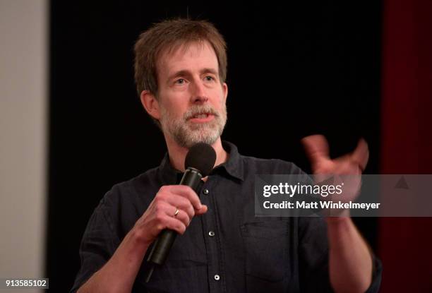 Filmmaker David Christensen speaks at a screening of 'Metamorphosis' during The 33rd Santa Barbara International Film Festival at the LoberoTheatre...