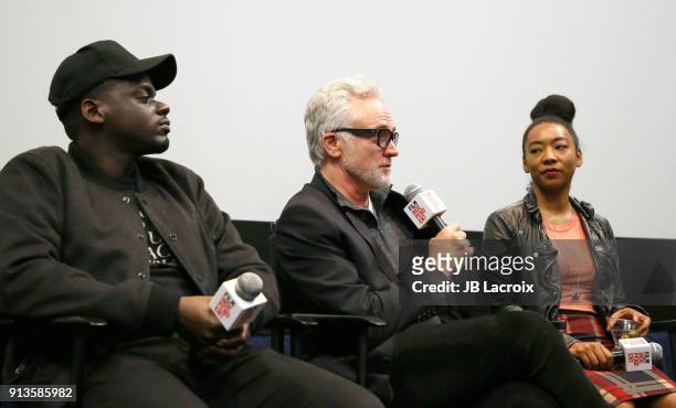 Daniel Kaluuya, Bradley Whitford and Betty Gabriel attend a Film Independent screening series - 'Get Out' on February 02, 2018 in Los Angeles,...