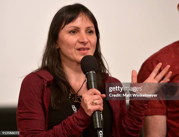 Filmmaker Nova Ami speaks at a screening of 'Metamorphosis' during The 33rd Santa Barbara International Film Festival at the LoberoTheatre on...