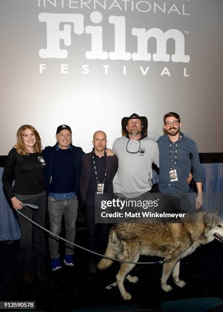 Filmmakers Lorin Linder, Stefano Gallini-Durante, Federico Ferrandina, Matt Simmons and Riccardo Ferraris at a screening of 'The War In Between'...