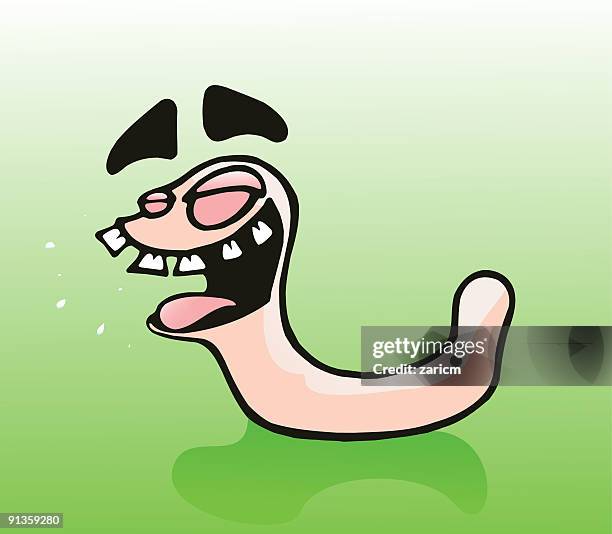 worm - snorting stock illustrations