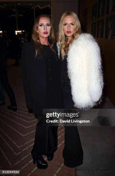 Socialite Allegra Versace Beck and designer Rachel Zoe attend the Glam App Reloaded Launch Party at The Jeremy Hotel on February 2, 2018 in West...