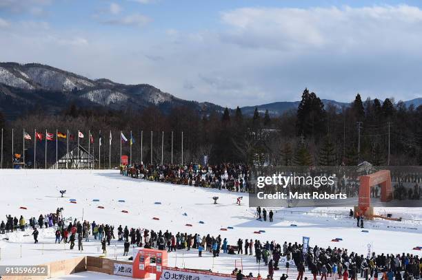 General view during the Individual Gundersen LH/10km on day one of the FIS Nordic Combined World Cup Hakuba on February 3, 2018 in Hakuba, Japan.