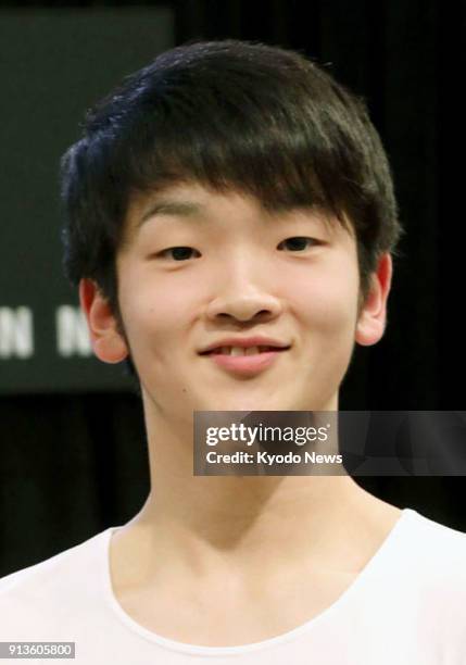 Photo taken on Feb. 2, 2018 shows ballet dancer from Japan Takayuki Moriwaki, who was selected the same day among the 21 finalists of this year's...