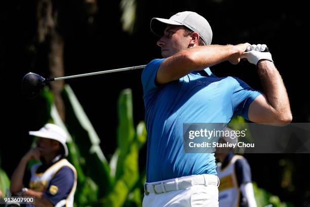 Nino Bertasio of Italy in action during day three of the 2018 Maybank Championship Malaysia at Saujana Golf and Country Club on February 3, 2018 in...