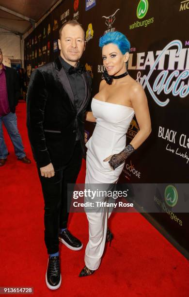 Donnie Wahlberg and Jenny McCarthy host the 15th Annual Leather & Laces Spectacular on February 2, 2018 in Minneapolis, Minnesota.