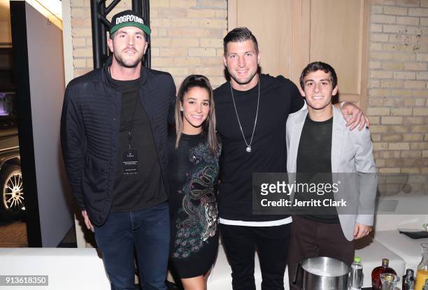 Aly Raisman, Former NFL player Tim Tebow and Brett Raisman at Rolling Stone Live: Minneapolis presented by Mercedes-Benz and TIDAL. Produced in...
