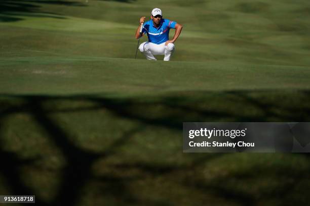 Pablo Larrazabal of Spain prepares to putt during day three of the 2018 Maybank Championship Malaysia at Saujana Golf and Country Club on February 3,...