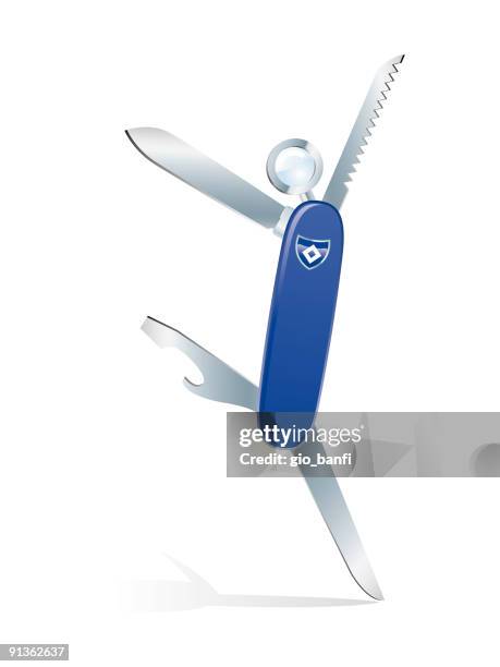human knife #2 - corkscrew stock illustrations