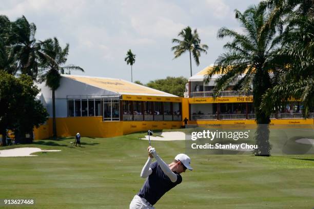 Dylan Frittelli of South Africa in action during day three of the 2018 Maybank Championship Malaysia at Saujana Golf and Country Club on February 3,...