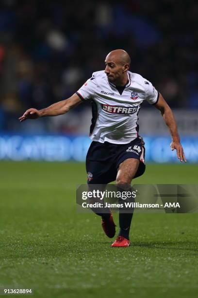 Karl Henry of Bolton Wanderers during the Sky Bet Championship match between Bolton Wanderers and Bristol City at Macron Stadium on February 2, 2018...