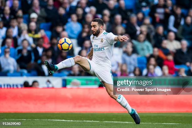 Daniel Carvajal Ramos of Real Madrid in action during the La Liga 2017-18 match between Real Madrid and RC Deportivo La Coruna at Santiago Bernabeu...