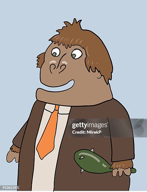 business caveman - early homo sapiens stock illustrations