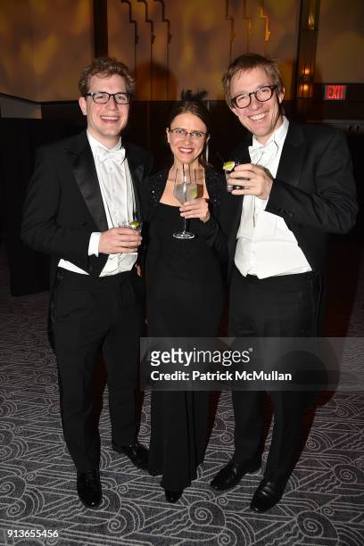Kristof Zellhofer, Julia Kainz and Andres Teufel attend the 63rd Viennese Opera Ball at The Ziegfeld Ballroom on February 2, 2018 in New York City.