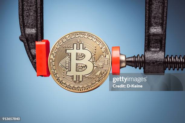 bitcoin - ico stock pictures, royalty-free photos & images