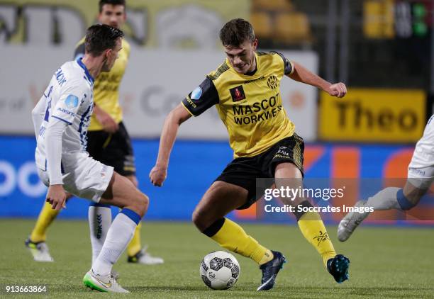 Moreno Rutten of VVV Venlo during the Dutch Eredivisie match between Roda JC v VVV-Venlo at the Parkstad Limburg Stadium on December 16, 2017 in...