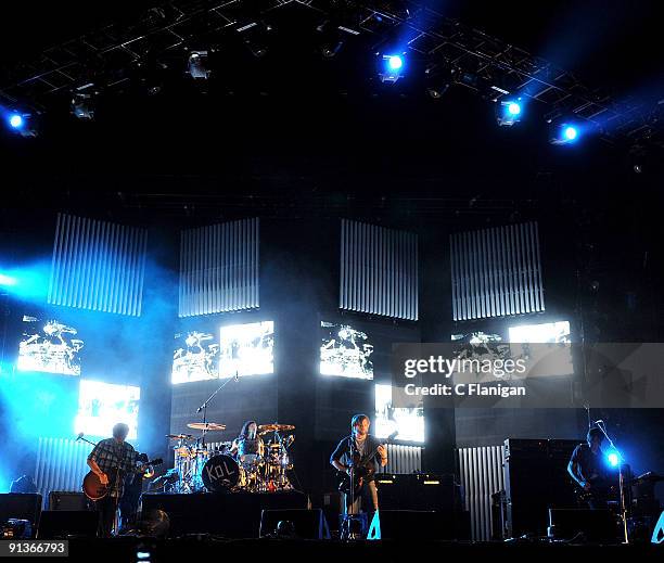 Kings of Leon performs during Day 1 of the 2009 Austin City Limits Music Festival on October 2, 2009 in Austin, Texas.