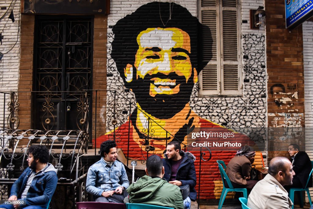 A graffiti of Mohamed Salah in Cairo