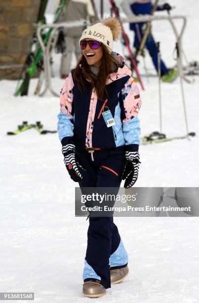 Paula Echevarria is seen on December 08, 2017 in Baqueira, Spain.