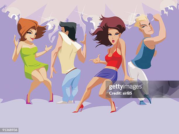 dances - tap dancing stock illustrations