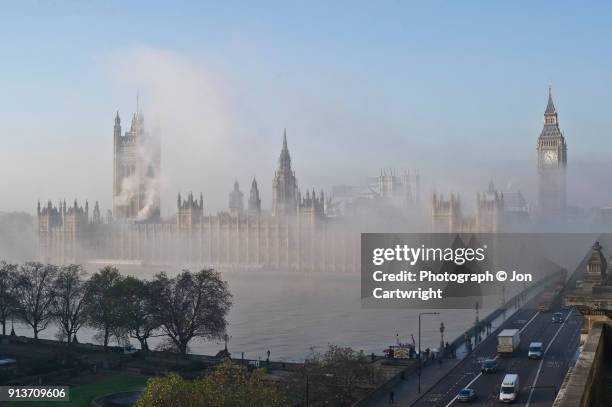 london fog - westminster bridge stock pictures, royalty-free photos & images