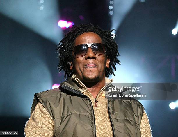 Singer Tego Calderon performs at Madison Square Garden on October 2, 2009 in New York City.