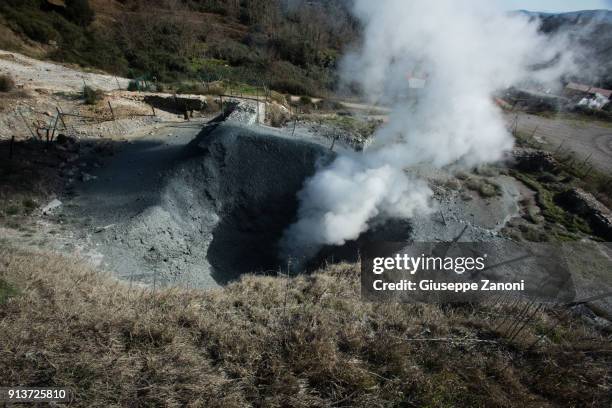 biancane geothermal natural park - pozzuoli stock pictures, royalty-free photos & images