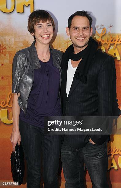 Actress Christiane Paul and actor Moritz Bleibtreu attend the premiere of "Lippels Traum" at the MaxxX Filmpalast on October 3, 2009 in Munich,...