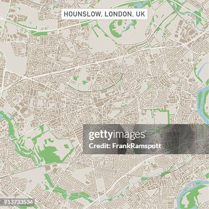 Hounslow Postcode Hounslow London Uk City Street Map High-Res Vector Graphic - Getty Images