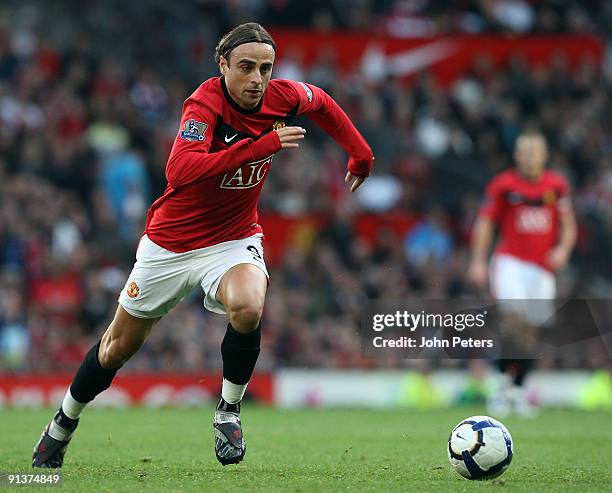 Dimitar Berbatov of Manchester United in action during the FA Barclays Premier League match between Manchester United and Sunderland at Old Trafford...