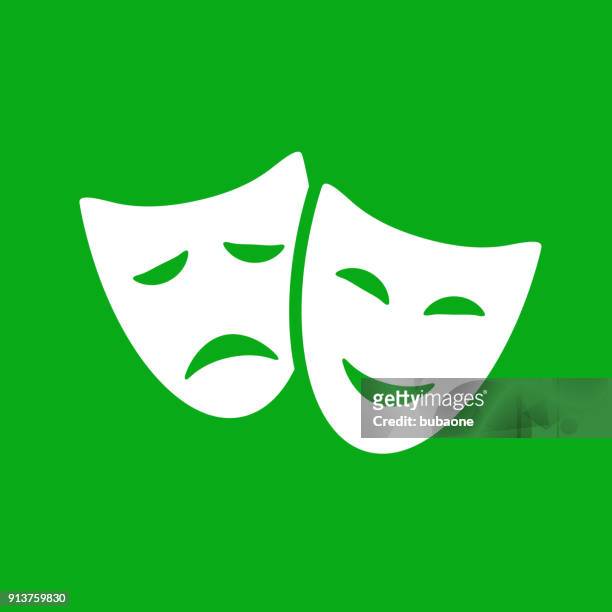 comedy and tragedy masks. - theater icon stock illustrations