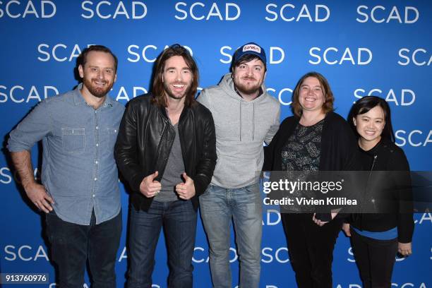 Devin Roth, Coty Galloway, Olan Rogers, Liz Shannon Miller, and Rosa Tran speak during a screening and Q&A for 'Final Space' on Day 3 of the SCAD...