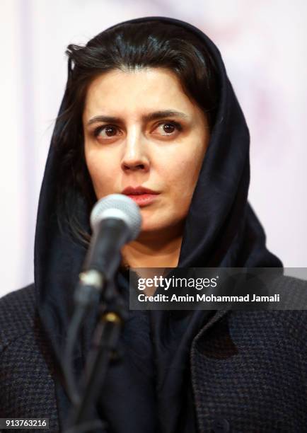 Iranian Actress Leila Hatami attends a press conference as part of the 36rd Fajr Film Festival on February 3, 2018 in Tehran, Iran.