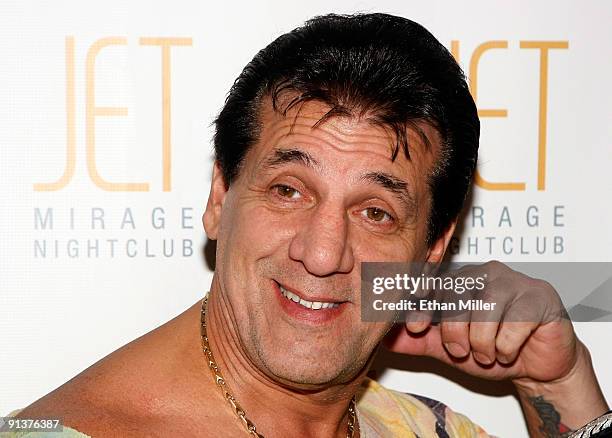 Chuck Zito arrives at an after party at the Jet Nightclub at The Mirage Hotel & Casino to celebrate the resort's 20th anniversary early on October 3,...