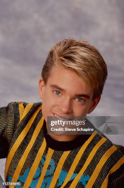 Portrait of American actor Chad Allen, Los Angeles, California, 1987.