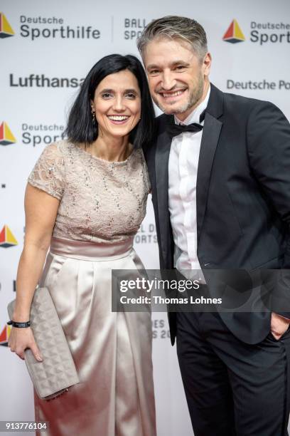 Christina Stock-Schoenfelder and Gerd Schoenfelder attend the the German Sports Gala on February 3, 2018 in Wiesbaden, Germany.