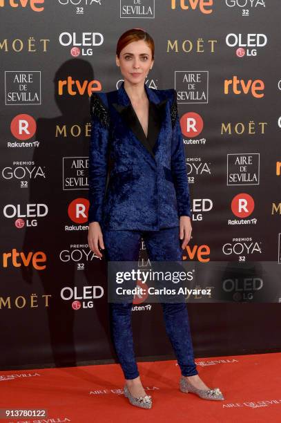 Leticia Dolera attends Goya Cinema Awards 2018 at Madrid Marriott Auditorium on February 3, 2018 in Madrid, Spain.