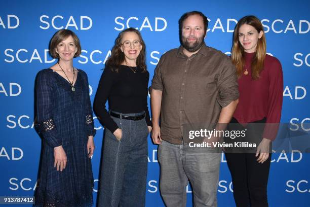 Susan Coyne, Caroline Baron, Will Graham, and Sarah Walker attend a screening and Q&A for 'Mozart in the Jungle' on Day 3 of the SCAD aTVfest 2018 on...