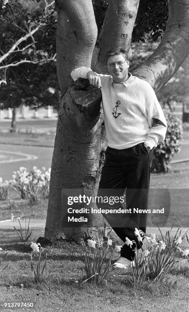 Pat Kenny relaxes in the sunshine at the RTE studios in Donnybrook, .