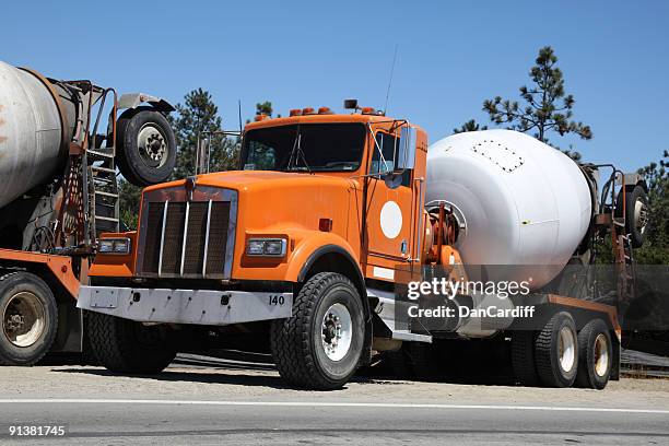 cement truck ll - cement mixer truck stock pictures, royalty-free photos & images