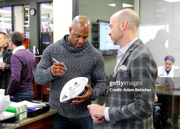 Former NFL player Erik Coleman and Andrew Morton attend the 2018 Big Game Weekend Hearing Mission With Starkey Hearing Technologies on February 3,...