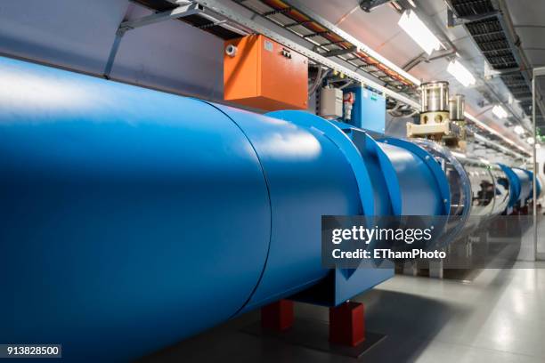 large hadron collider (lhc) nuclear particle accelerator at cern, geneva (switzerland) - large hadron collider stock pictures, royalty-free photos & images